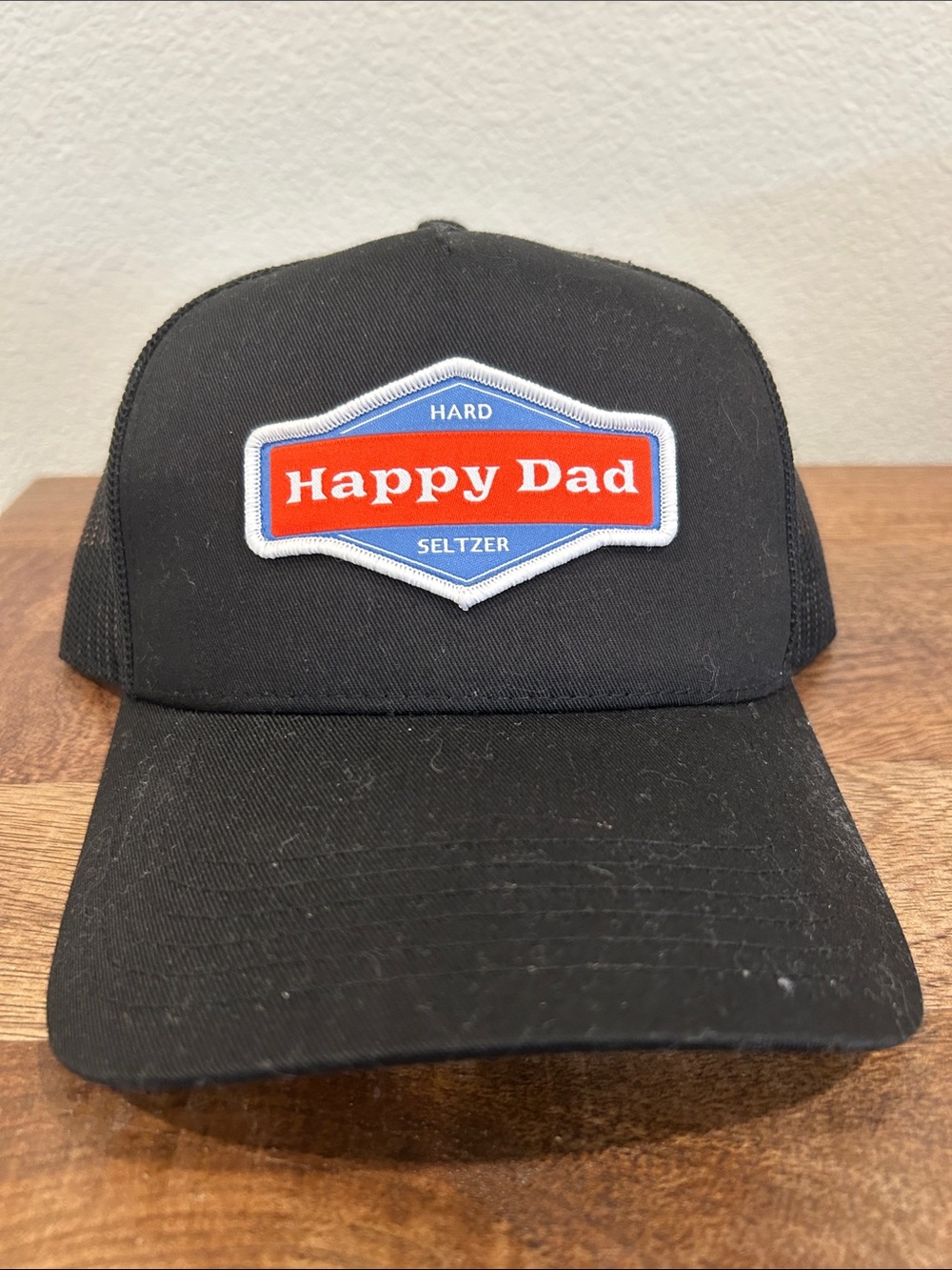 Black Mesh Trucker Cap with Adjustable Snapback